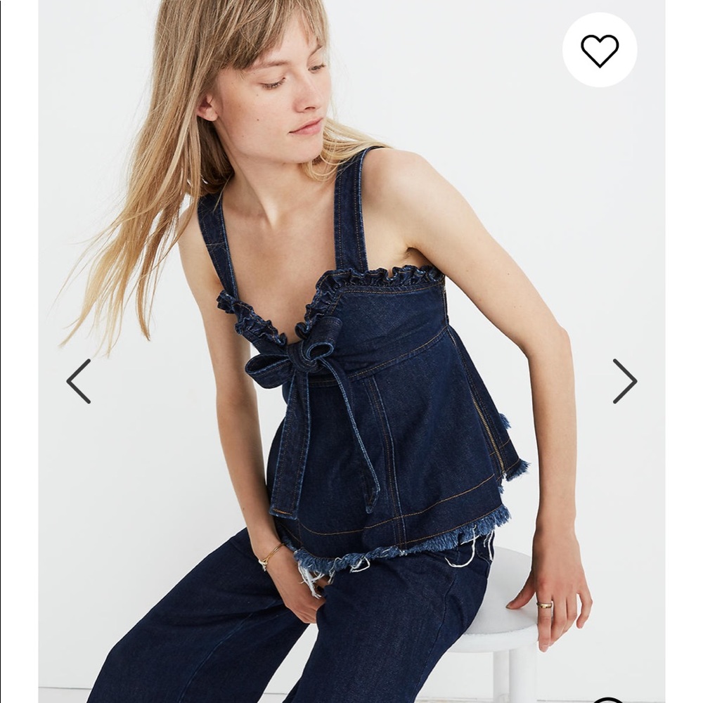 Madewell x Karen Walker denim tank 4 NWT